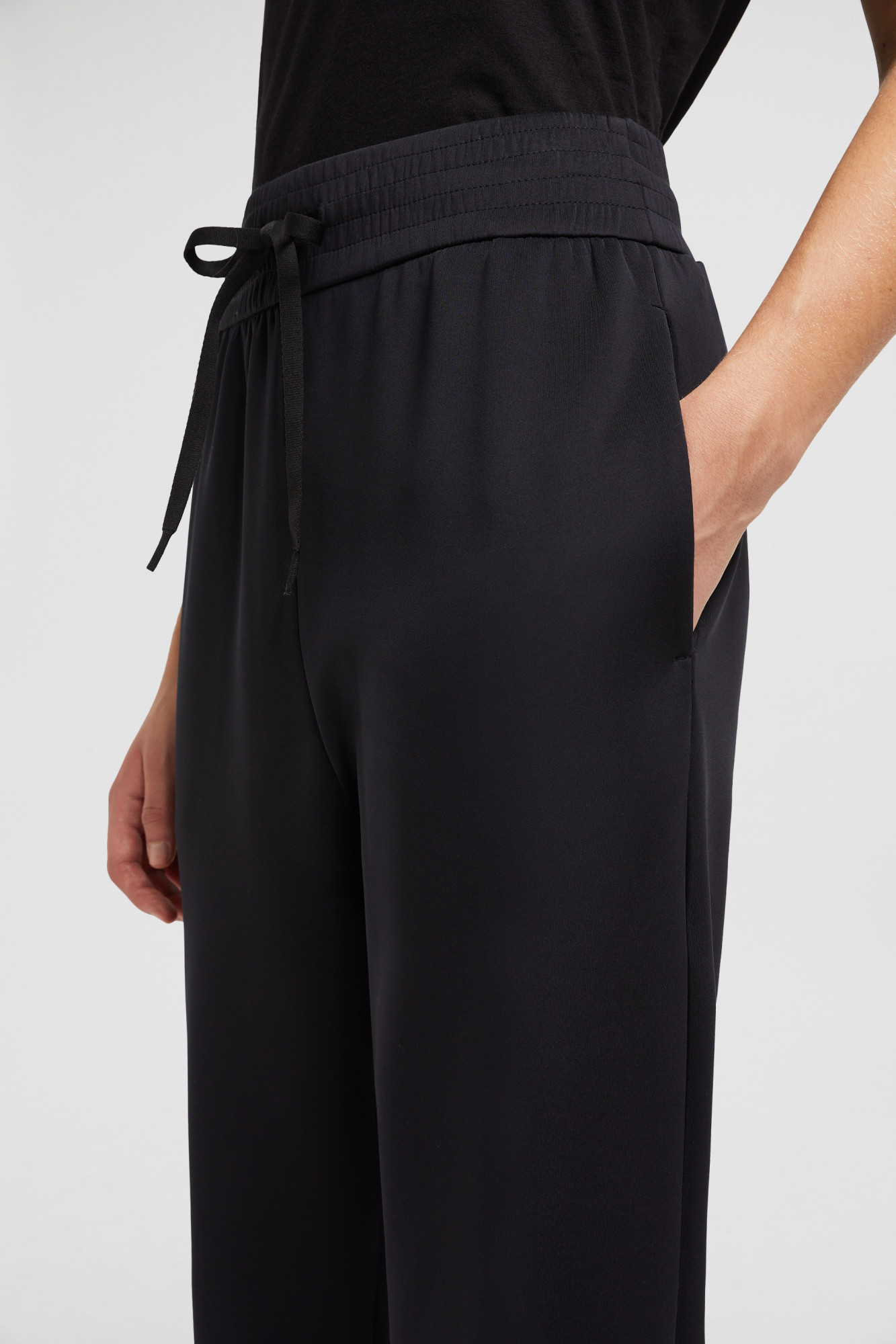 Moncler Track Pants In Tech Fabric In Black