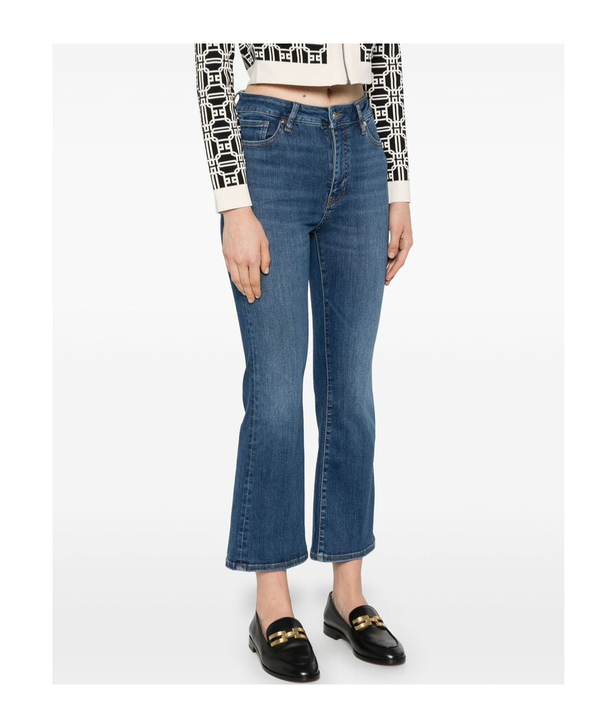 Frame Le Crop Mini Boot Jeans In Blue