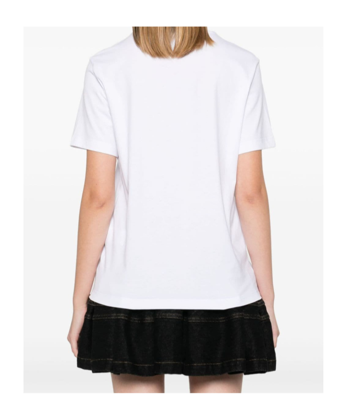 Msgm Crystal Ribbon Graphic T-shirt In White