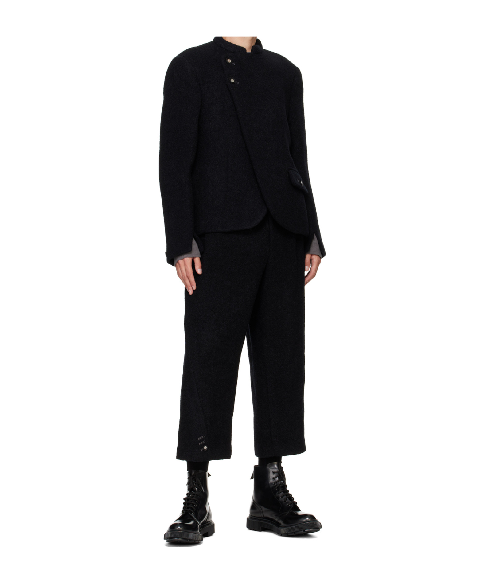 Ader Error Long-sleeved Short Coat In Black