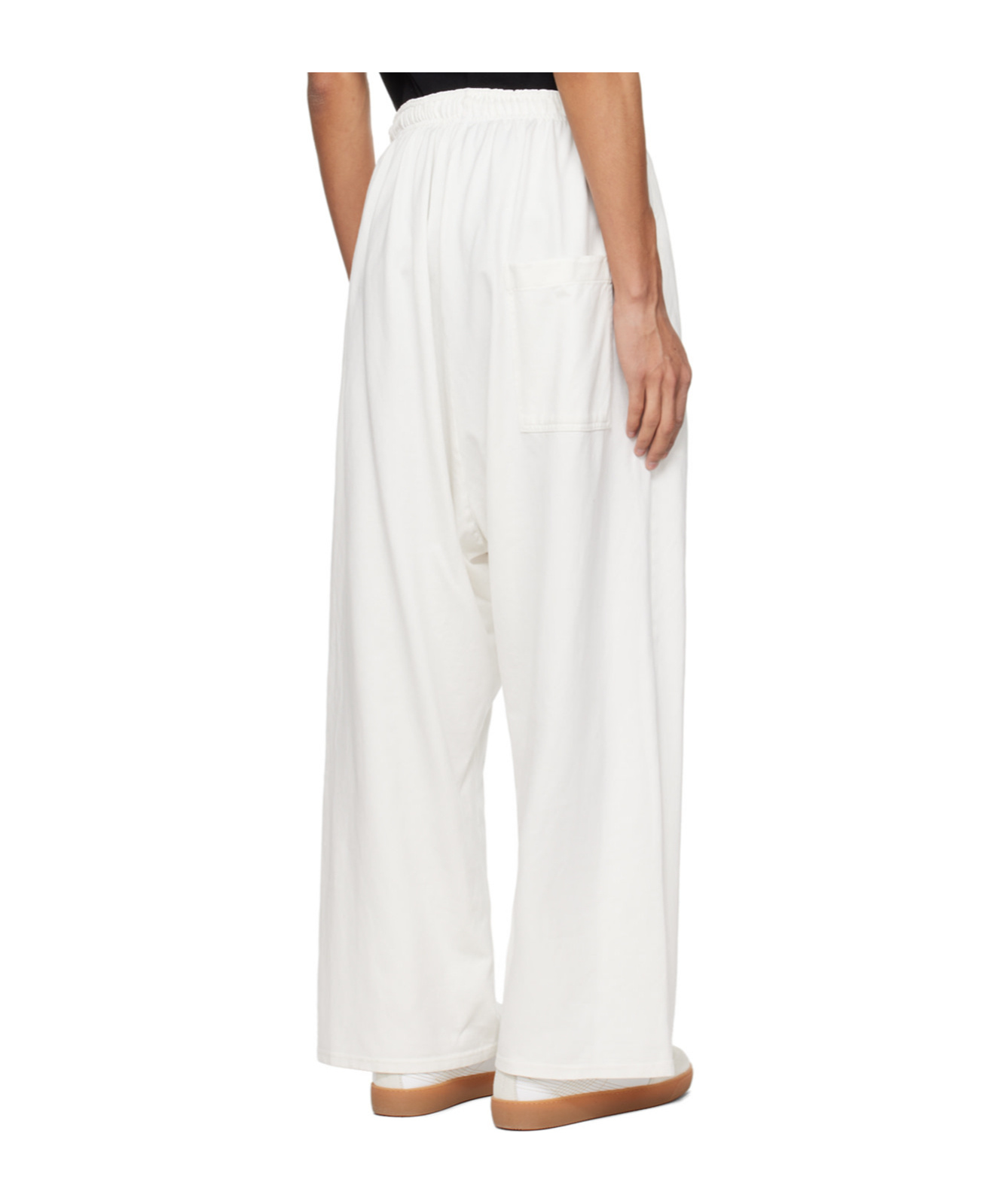 Hed Mayner White Embroidered Sweatpants In White