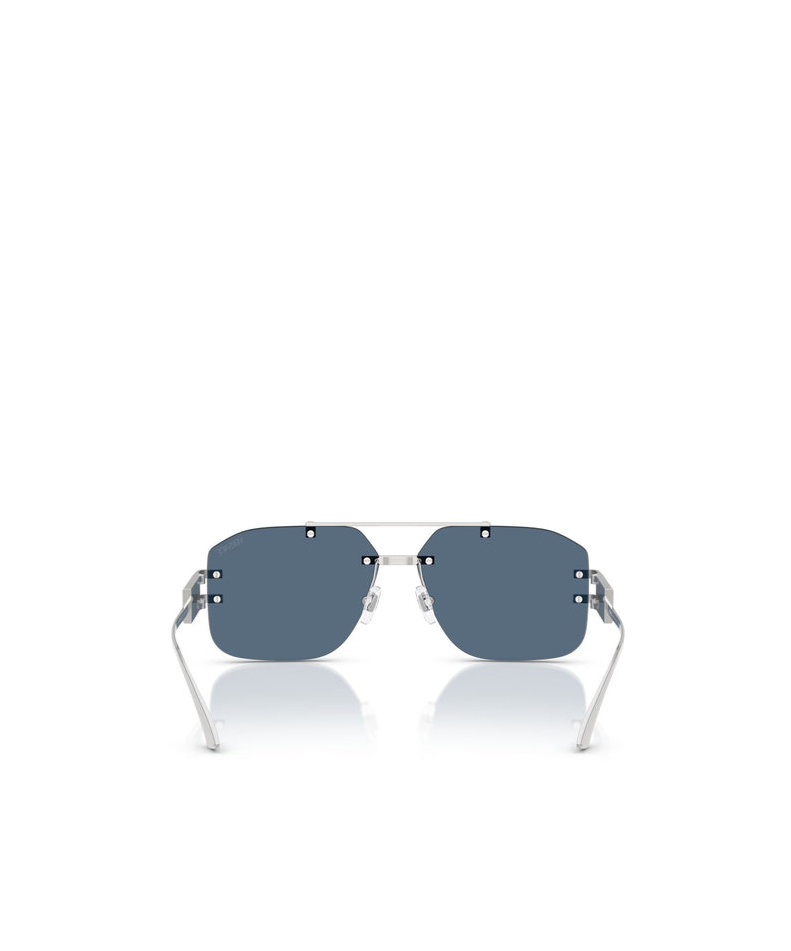Versace Letter Detail Sunglasses In Blue