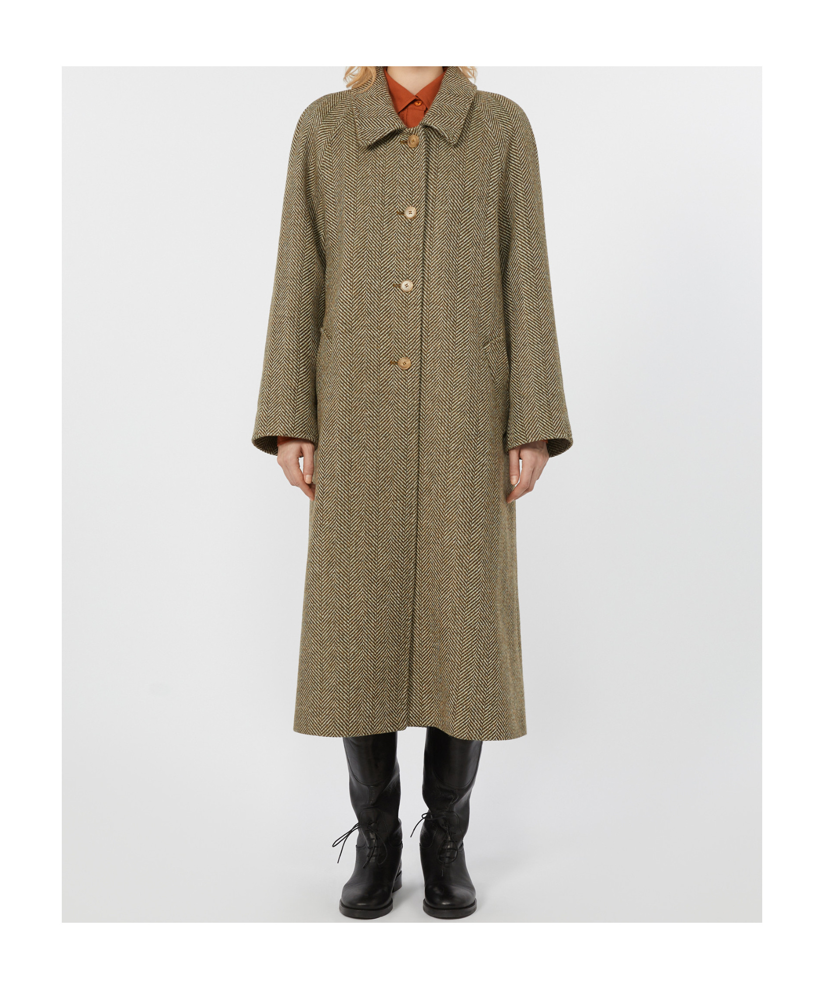 Weekend Max Mara Single-breasted Wool Coat In Brown