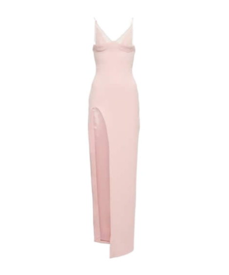 David Koma Side-slit Maxi Dress In Pink