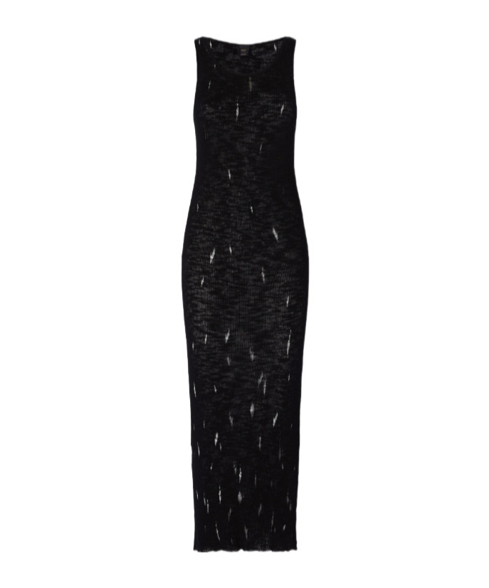 Pinko Sleeveless Midi Dress In Black