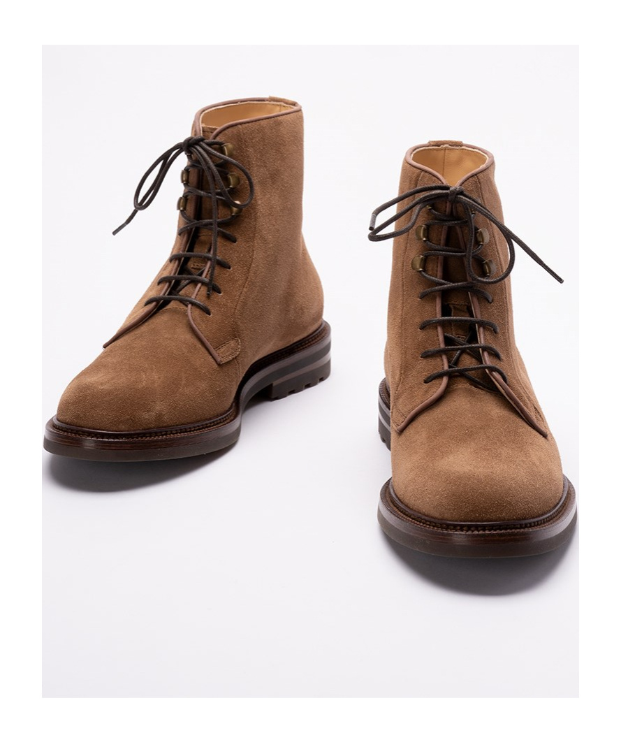 Brunello Cucinelli Suede Leather Ankle Boots In Brown