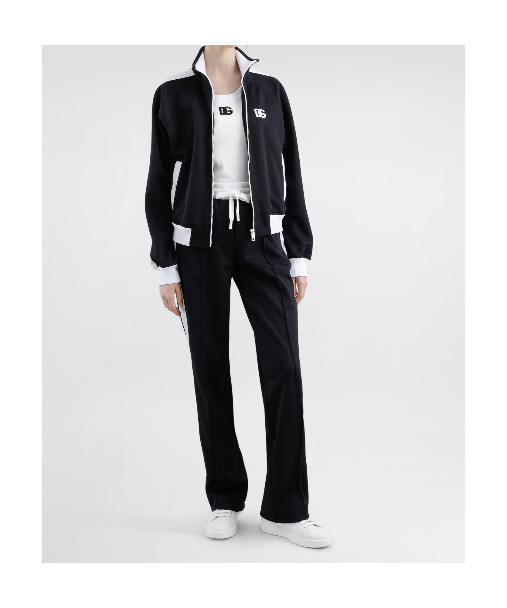 Dolce & Gabbana Logo-embroidered Track Pants In Black
