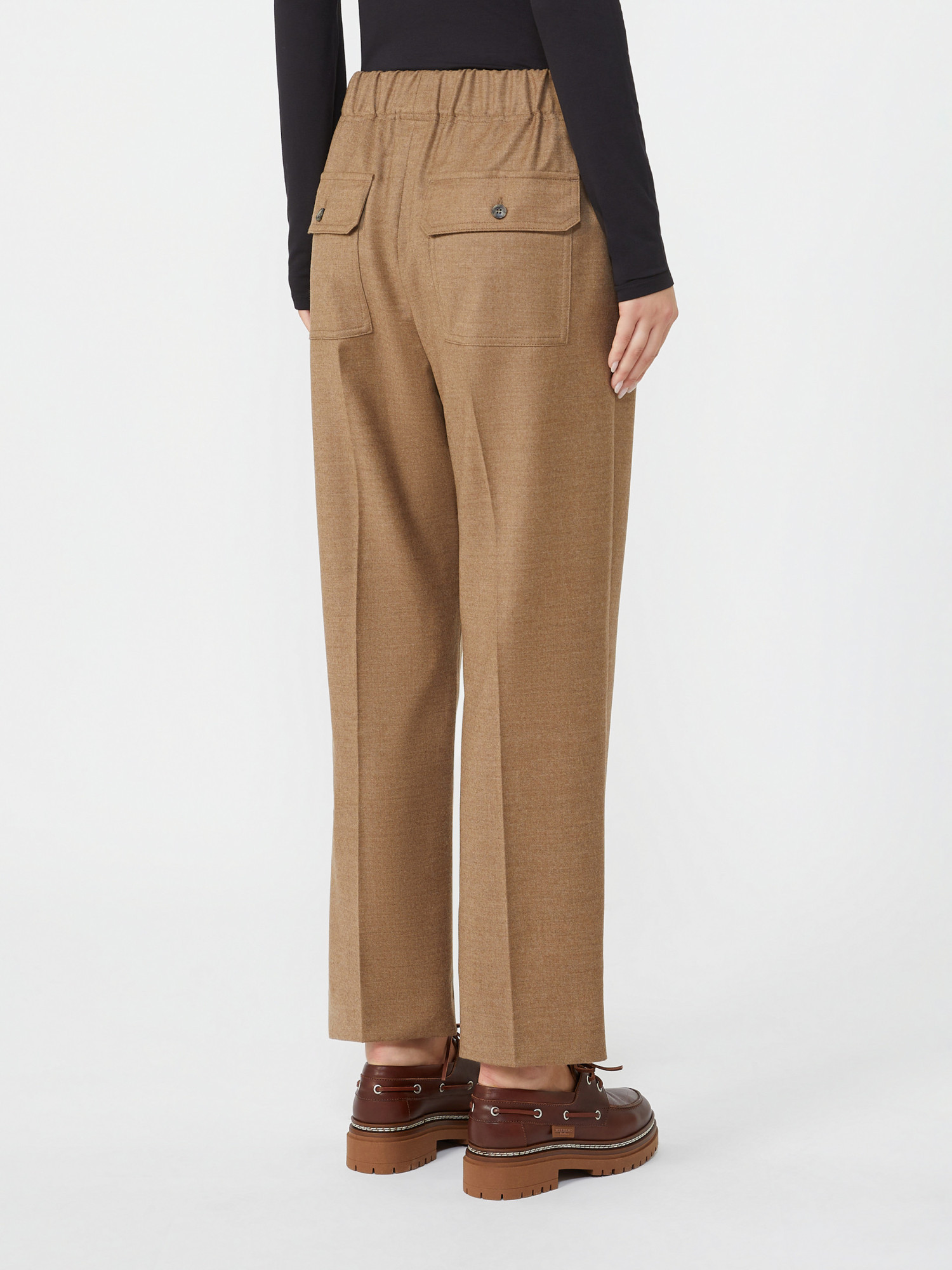 Weekend Max Mara Pantalon En Flanelle De Laine In Brown