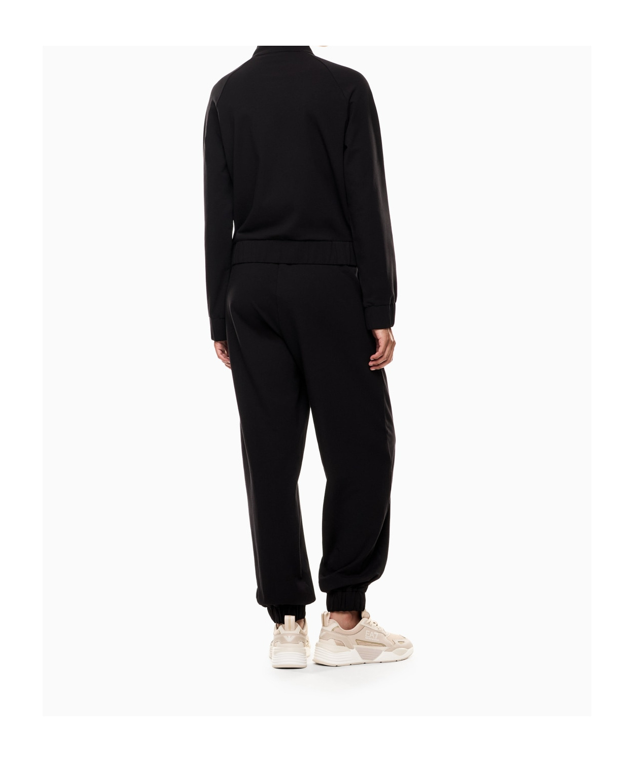 Ea7 Long-sleeved Sportswear Suit In Black