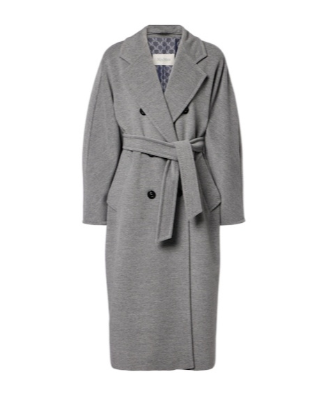 Max Mara Madame Wool And Cashmere Coat In Gray