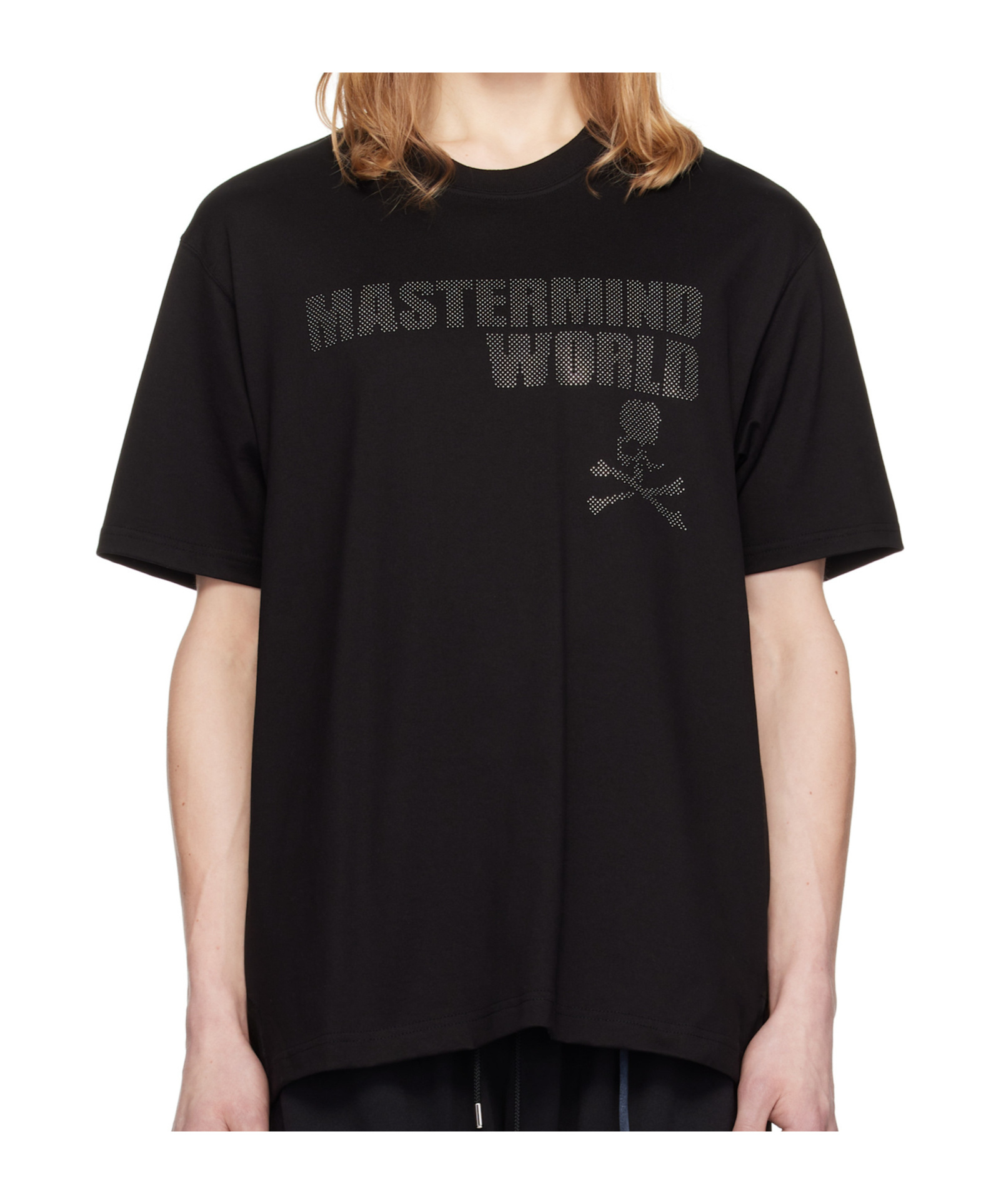 Mastermind Japan Black Regular Fit Studded T-shirt In Black