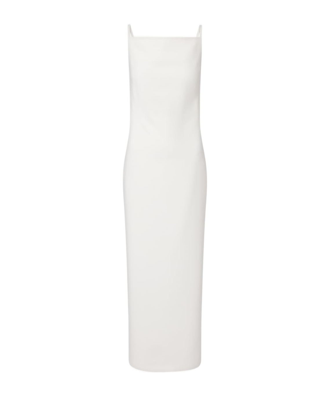 Givenchy Women White Long Dress With Square Neckline And Rear Single Slit In Viscose Blend Woman In Multi