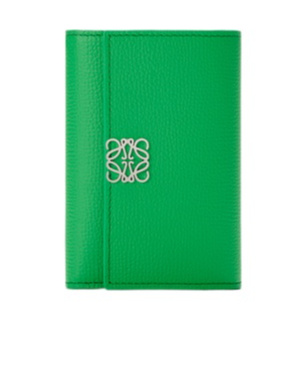 Loewe Vertical Wallet In Clover Green