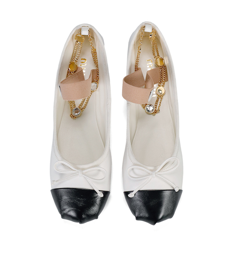 Miu Miu Miu Ballet Ballet Shoes In White