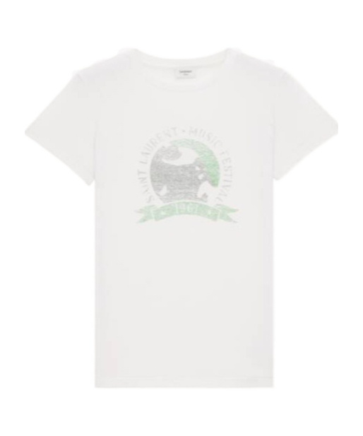 Saint Laurent Music Festival T-shirt In White