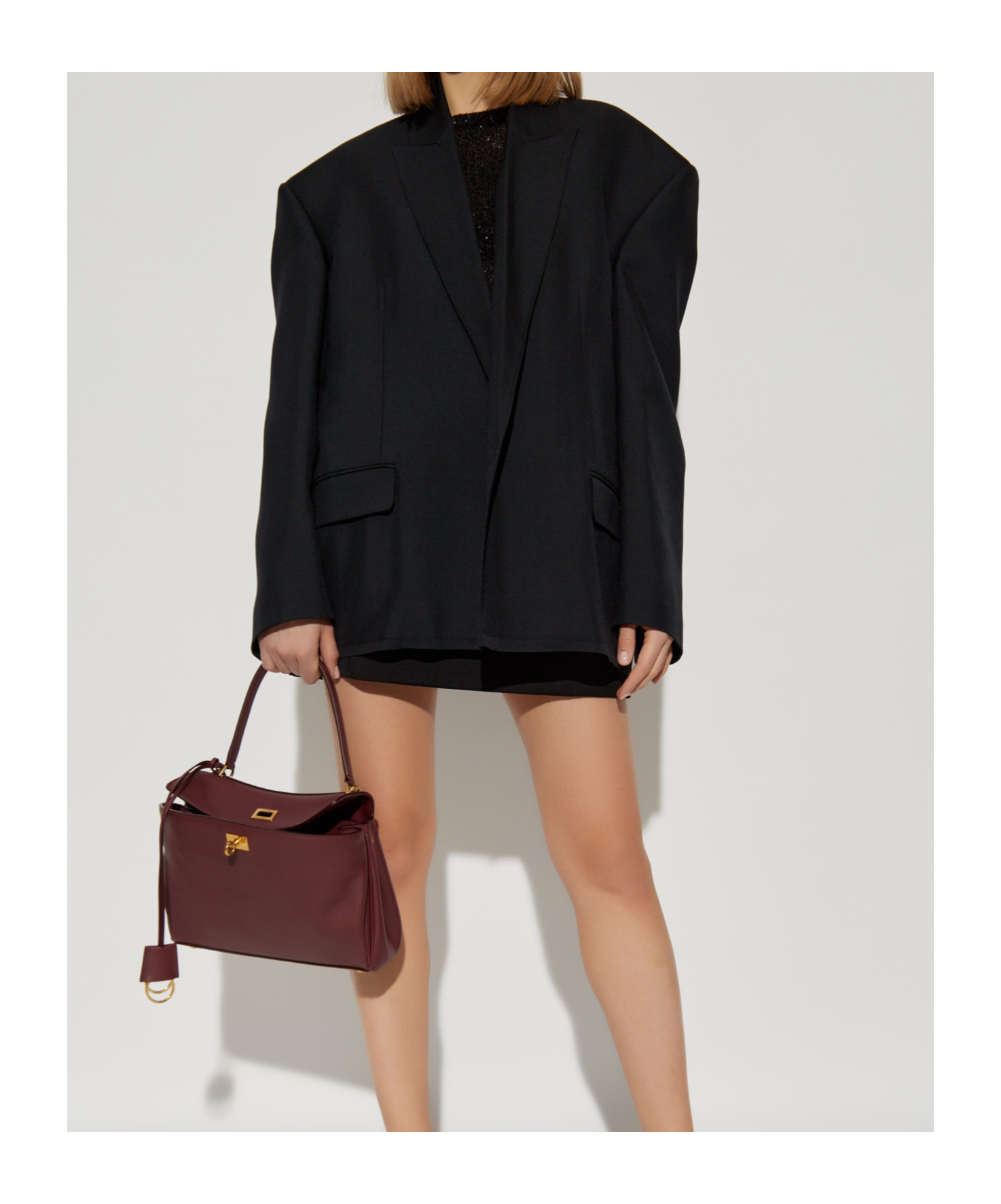 Shop Balenciaga Single-breasted Blazer In Black
