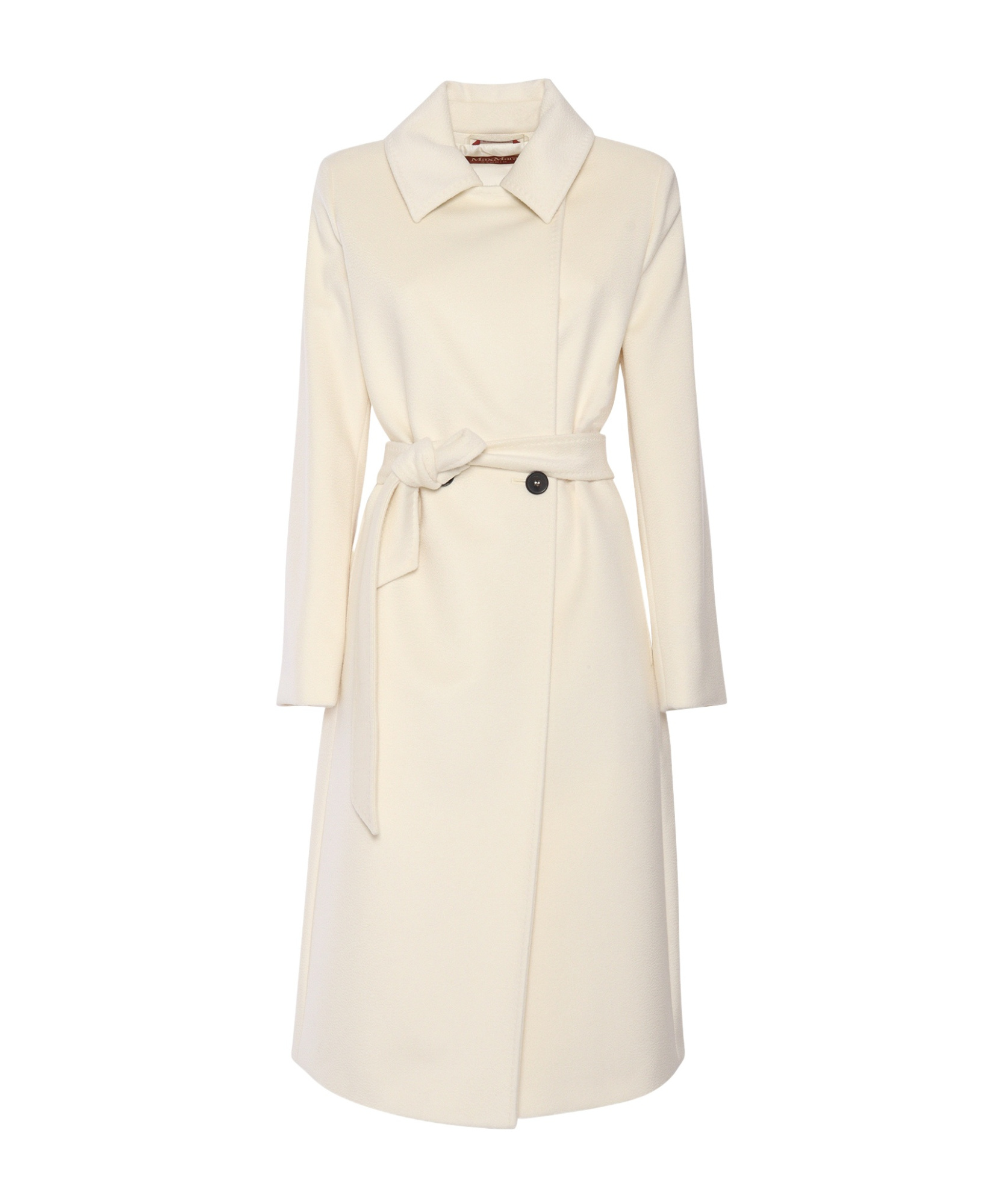 Max Mara Cappotto Bcollag In Lana Bianca Donna In White