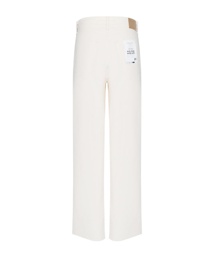Rag & Bone Mid-waist And Wide-leg Denim Pants In White