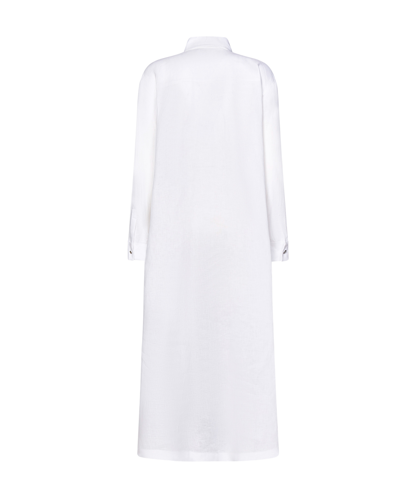 Shop Max Mara Long Sleeve Dress In White