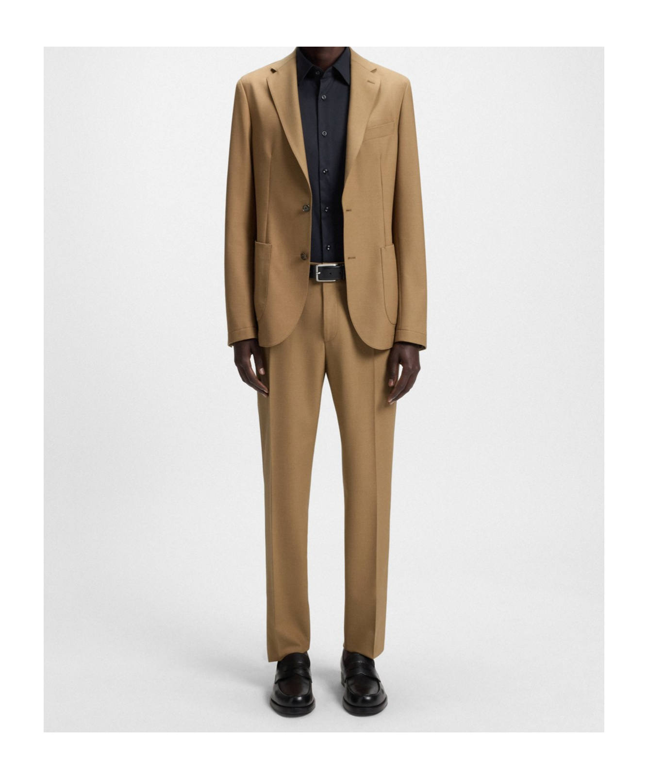 Hugo Boss Single Breasted Blazer In Brown