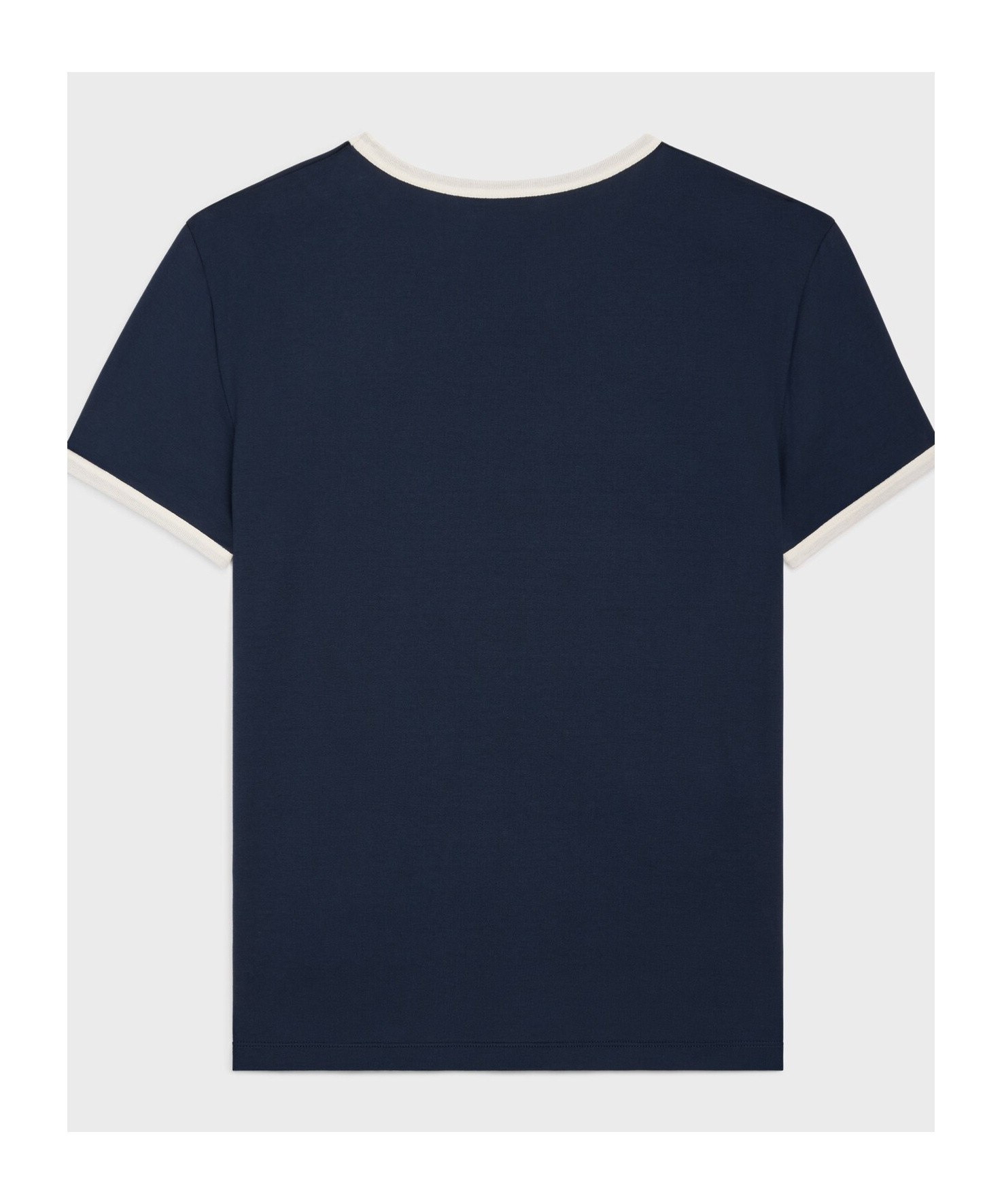 Celine Regular T-shirt In Cotton Jersey In Washed White/navy Blue