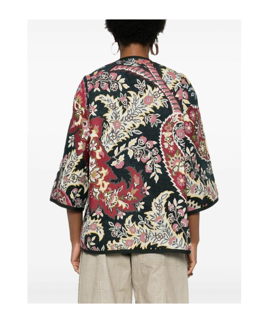 Shop Etro V-neck Casual Jacket In Multicolor