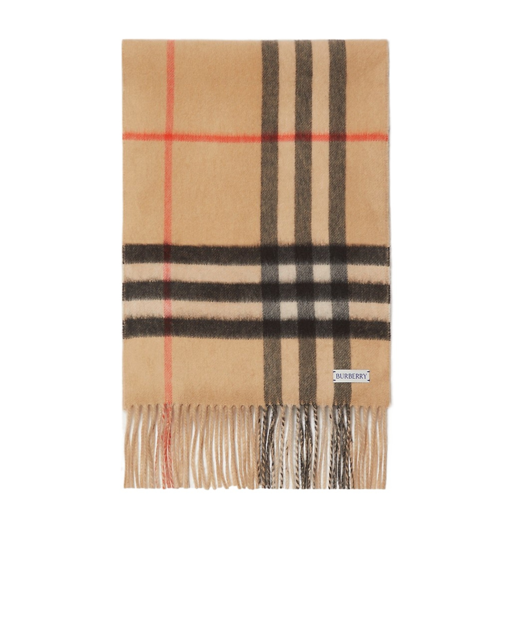 Burberry Reversible Check Cashmere Scarf In Nude