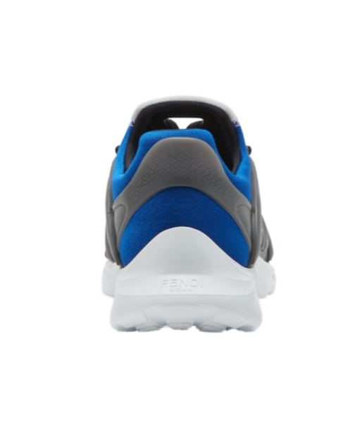 Fendi Tag Mesh Running Sneakers In Gray
