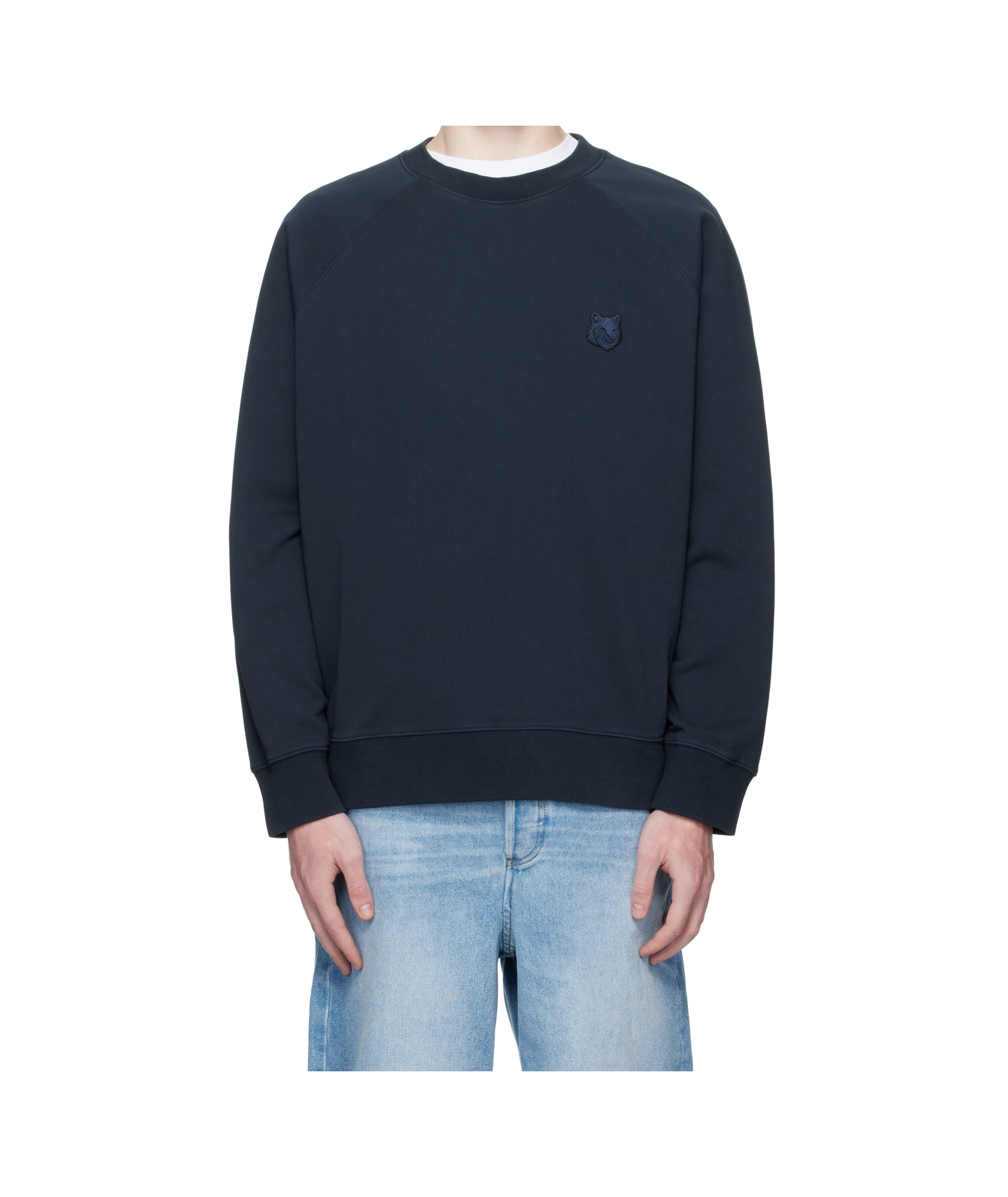 Maison Kitsuné Long-sleeved Sweatshirt In Blue
