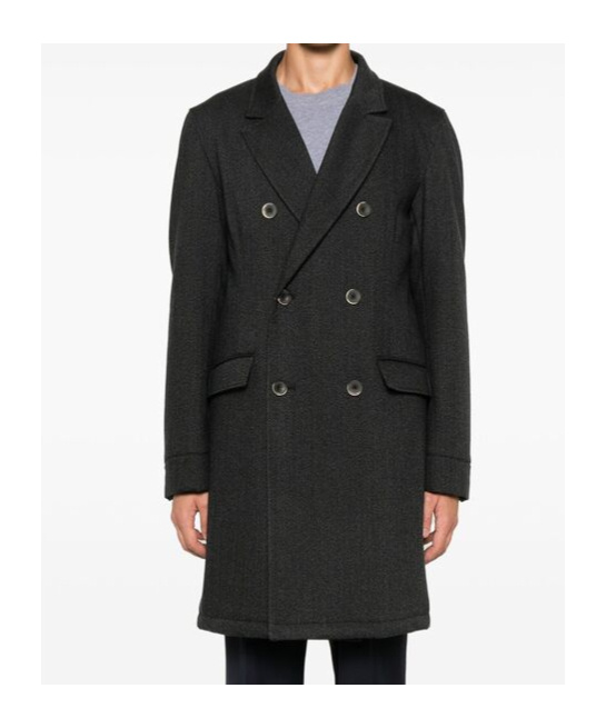 Herno Virgin Wool Coat In Black