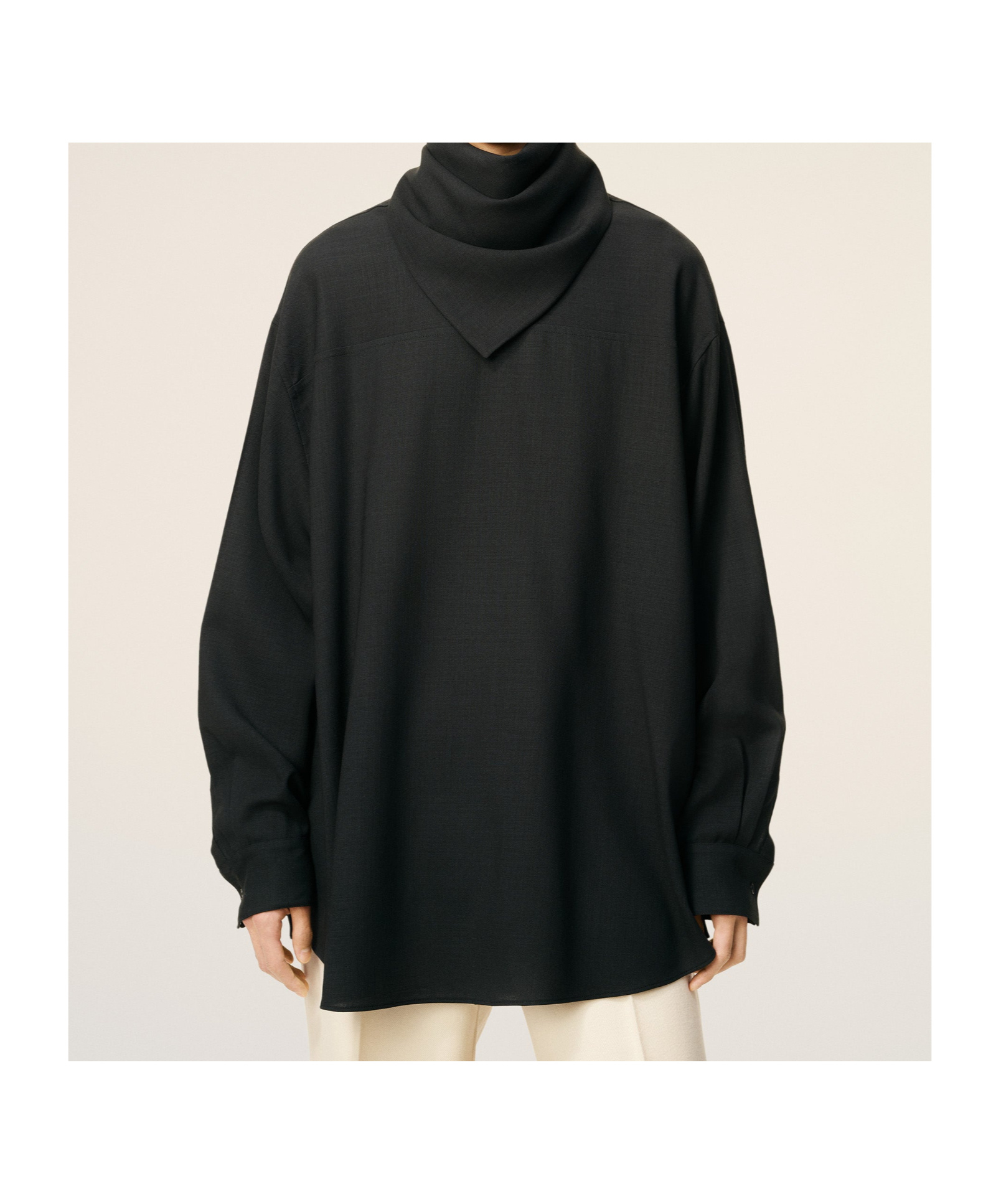 Ami Alexandre Mattiussi Ami Paris Men Bandana Wool Blouse In Black