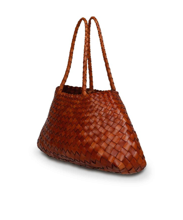 Dragon Diffusion Large Santa Croce Shoulder Bag In Brown
