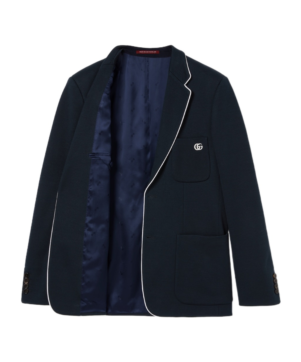 Gucci Cotton Jersey Jacket With Embroidery In Black