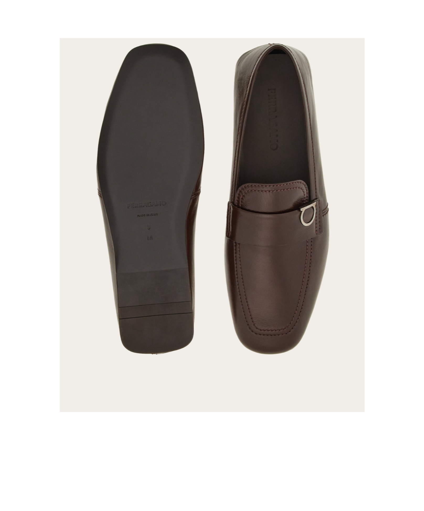 Ferragamo Salvatore  Gancini-plaque Slip-on Loafers In Black