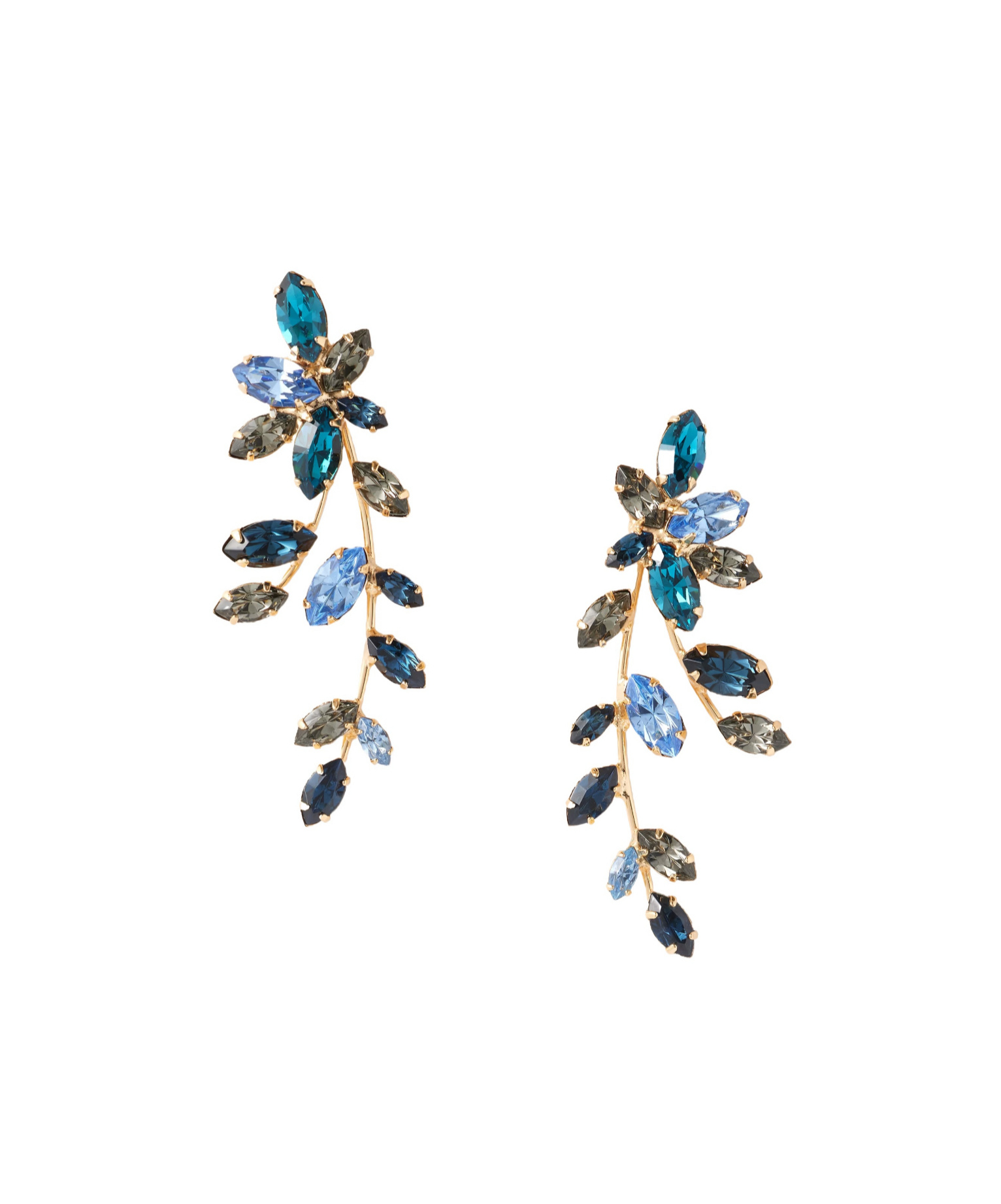 Jennifer Behr Aspyn Gold-tone Crystal Earrings In Multi