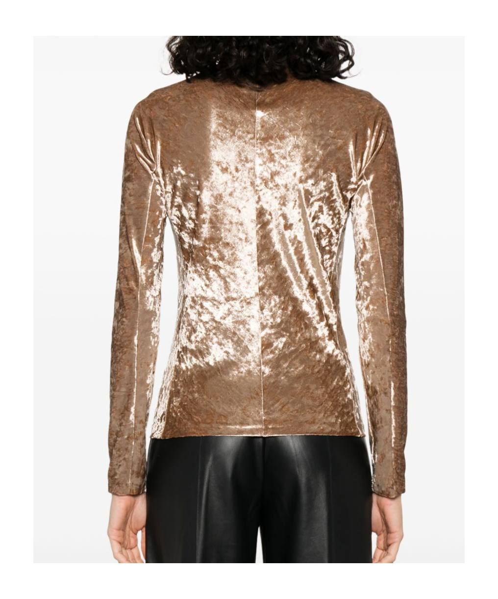 Forte Forte Women Velvet Turtle-neck Sweater In Brown