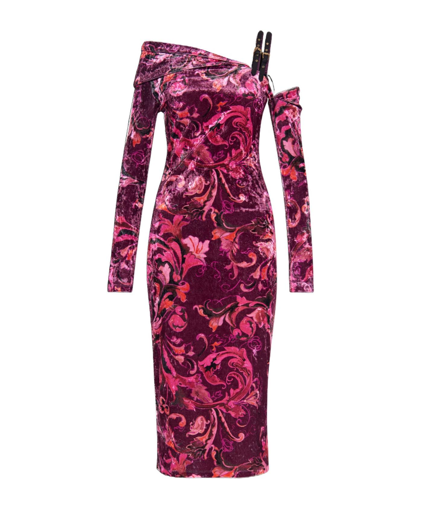 Versace Jeans Asymmetrical Dress In Pink