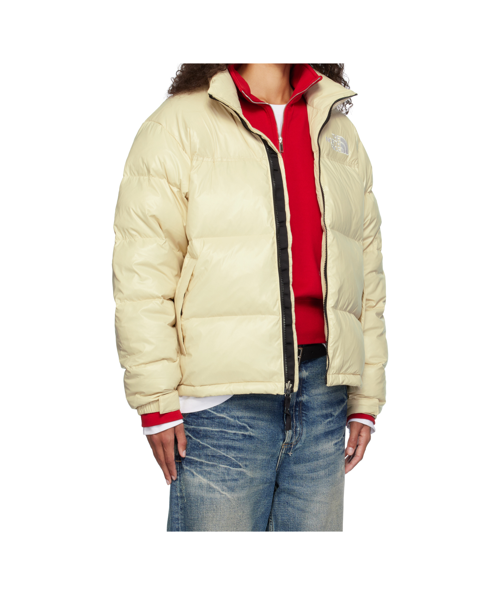 The North Face Ssense Exclusive Beige 1996 Retro Shine Nuptse Down Jacket In Nude