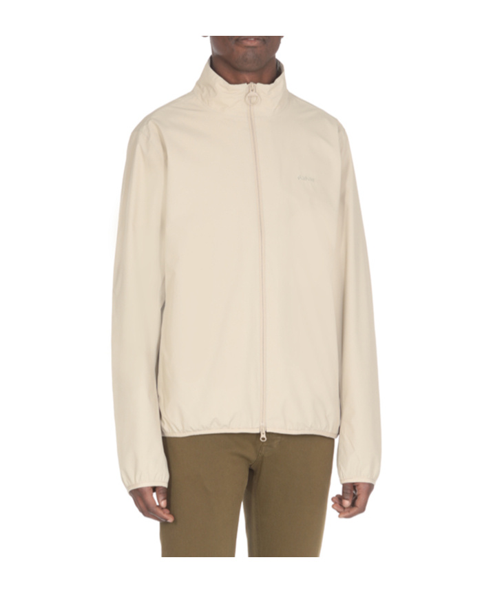 BARBOUR BARBOUR LOGO EMBROIDERED ZIPPED JACKET