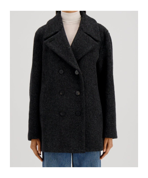 Harris Wharf London Sailor Jacket Boucle In Black