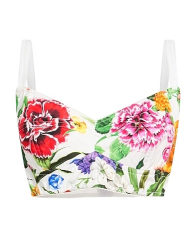 Dolce & Gabbana Printed Corset In White