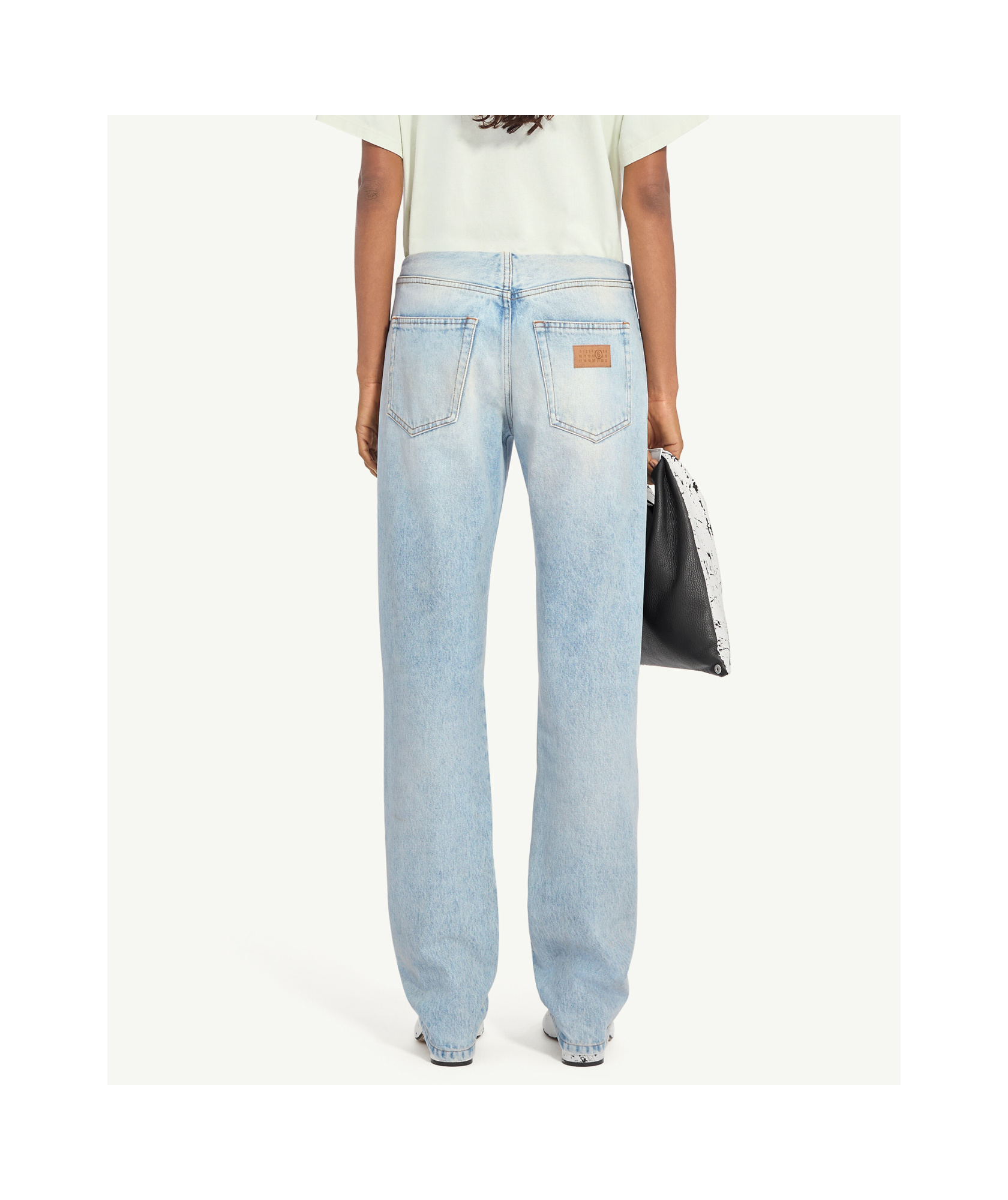 Shop Mm6 Maison Margiela Patchwork Jeans In Blue