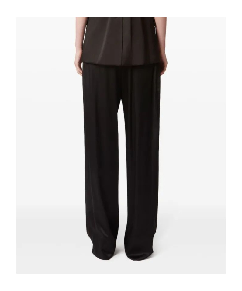 Nina Ricci High Waist Pleated Wide-leg Trousers In Black