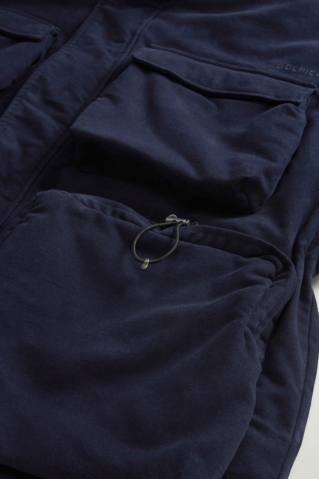 Woolrich Long-sleeved Down Jacket In Black