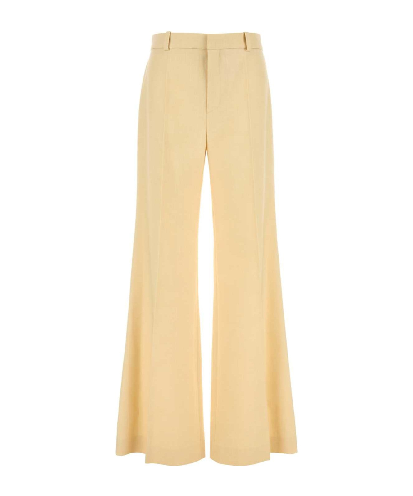 Chloé High-rise Flare Tailored Trousers In Nude