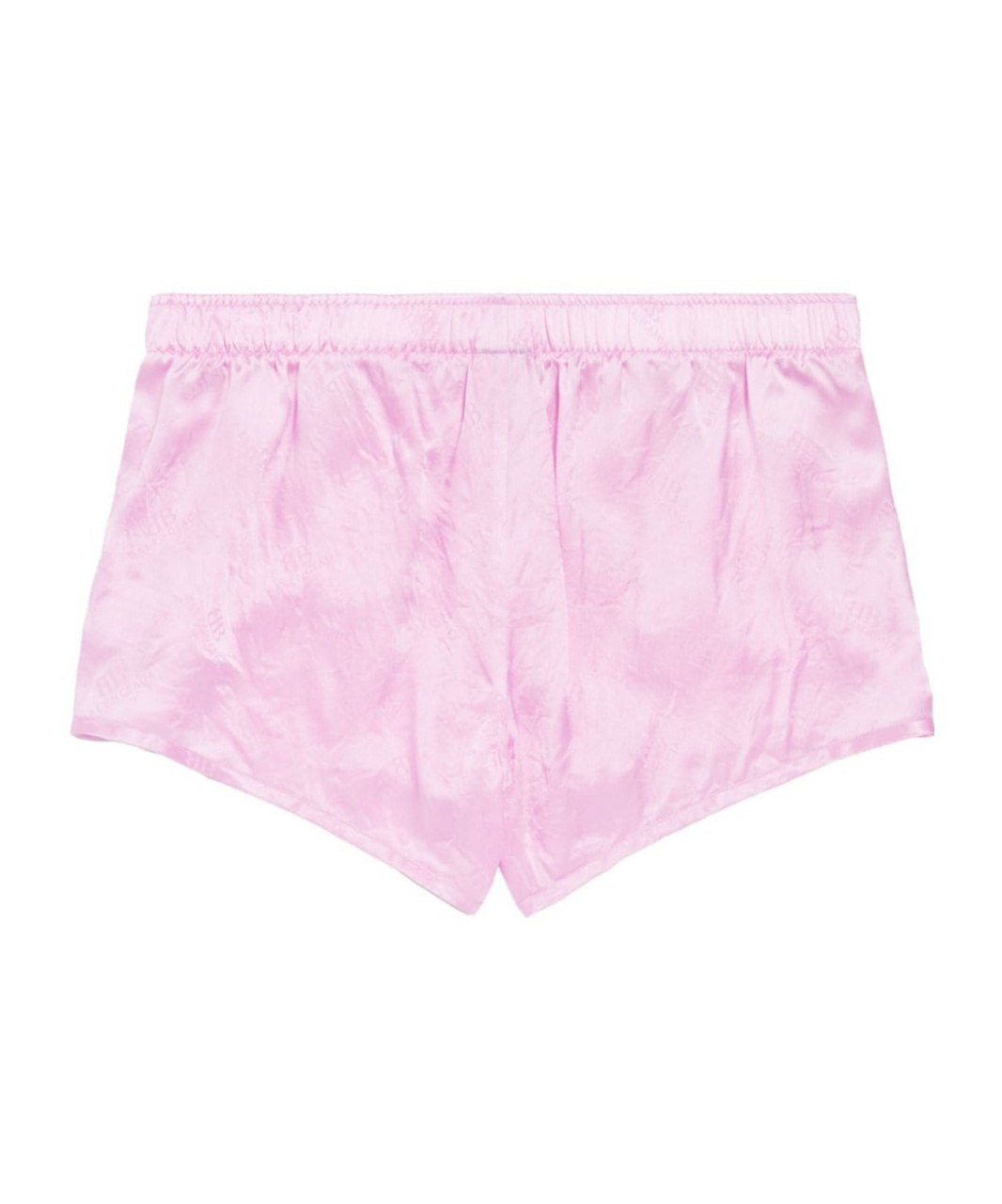 Balenciaga Silk Jacquard Running Shorts In Pink