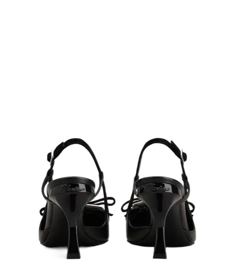 Roger Vivier Virgule Slingback Pumps In Leather In Black