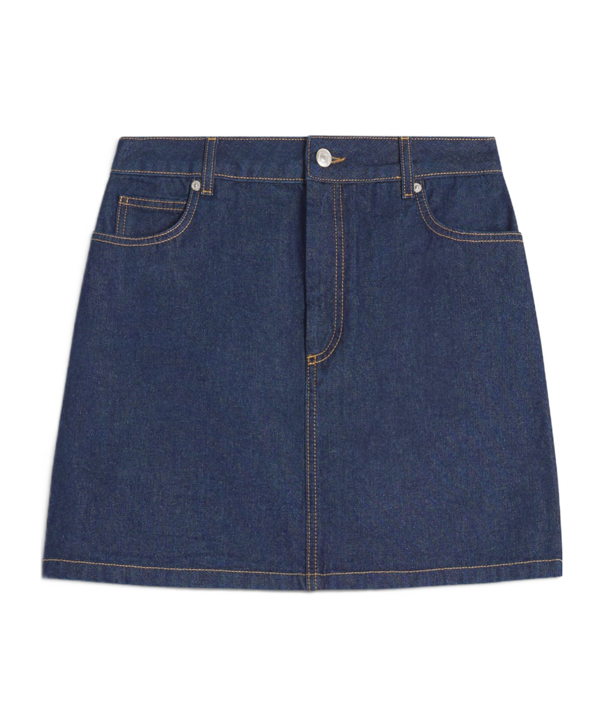 Maison Kitsuné Denim Mini Skirt In Blue