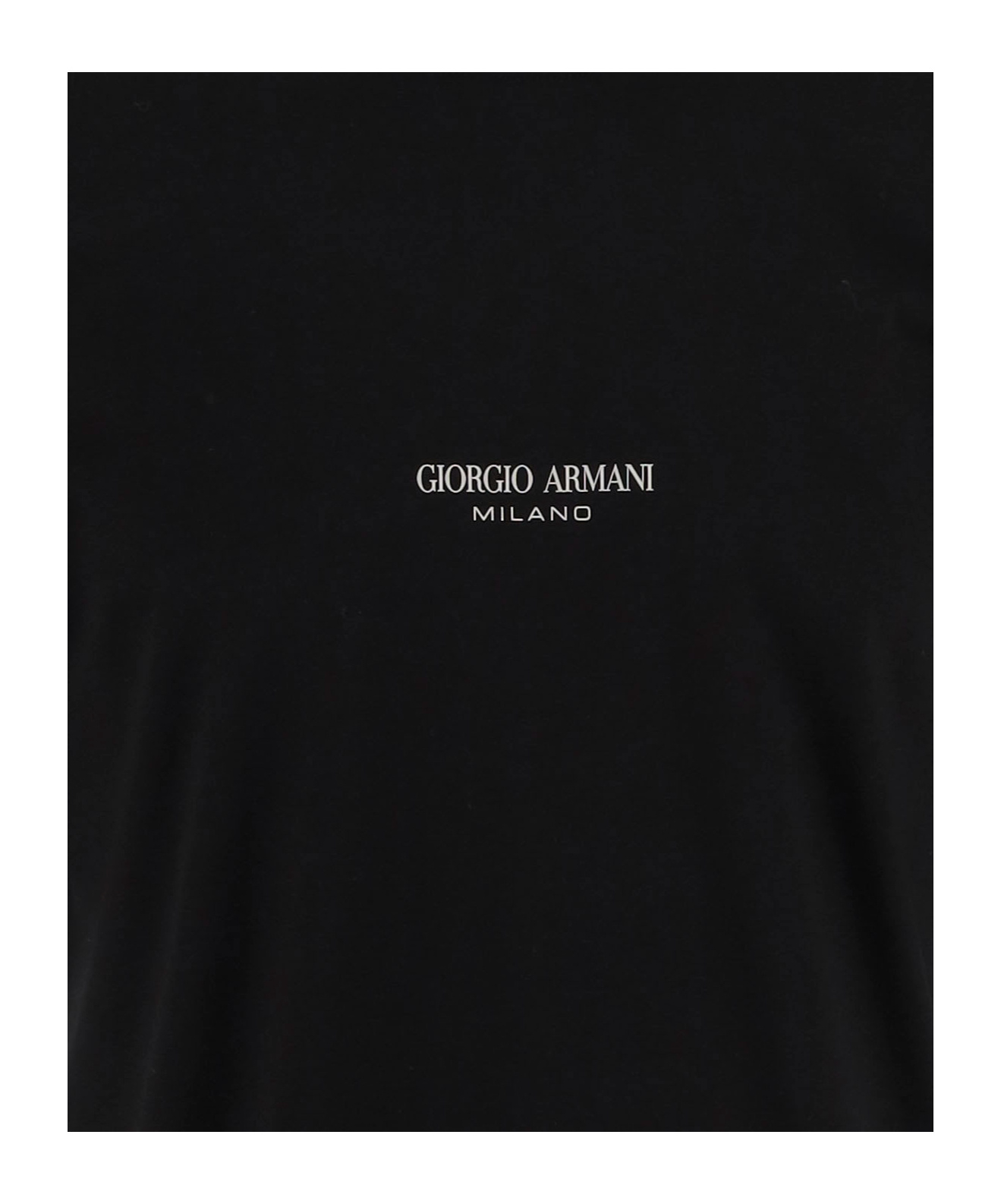 Giorgio Armani Logo Short-sleeved T-shirt In Black