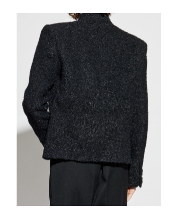 Balmain Beaded-embellished Tweed Jacket In Black